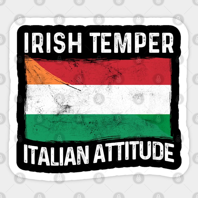 Irish Temper Italian Attitude St Patrick's Day Sticker by BramCrye